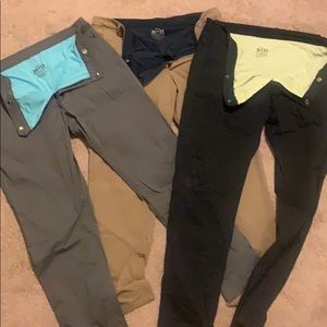 3 pairs, lined birddogs pants